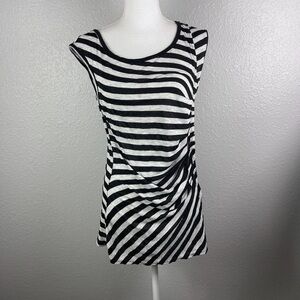 Striped Black and White Women's Top